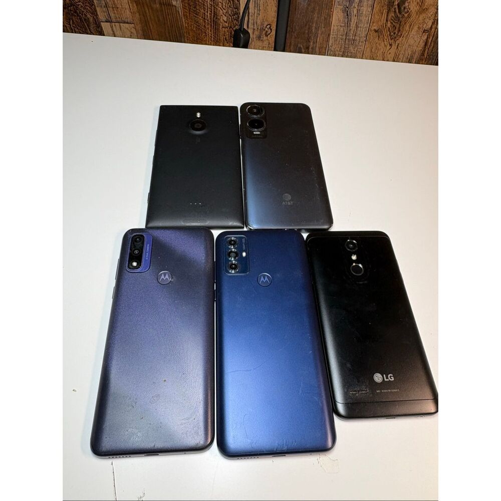 Lot of 5 Cell Phones Motorola Nokia LG AT&T Smartphones, Parts Repair